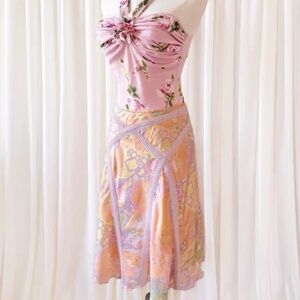 New Armani Exchange Silk Midi Skirt